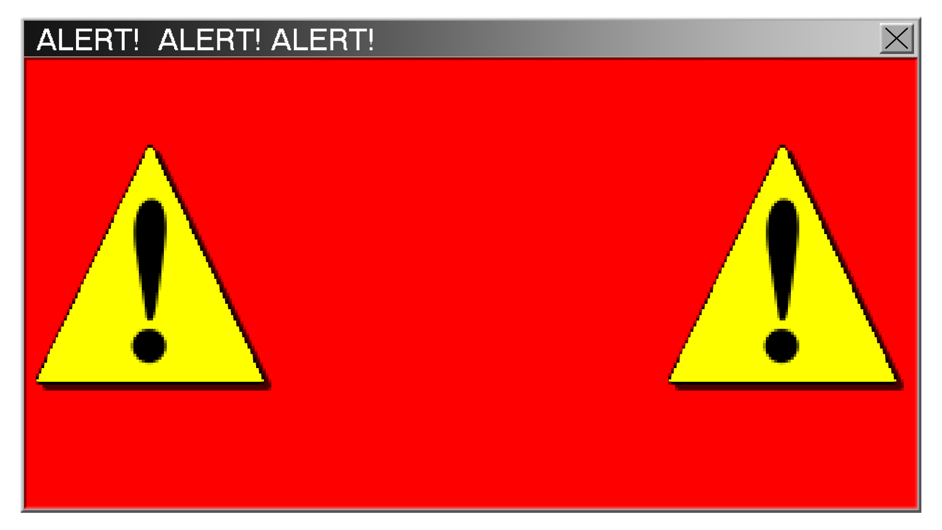 Picture of the Windows Alert showing other versions.